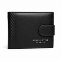 Premium Men's Bifold Wallet with Snap Closure