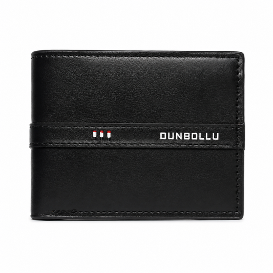 Classic men's bifold wallet with slim design, multiple card slots, and cash compartment for everyday use.
