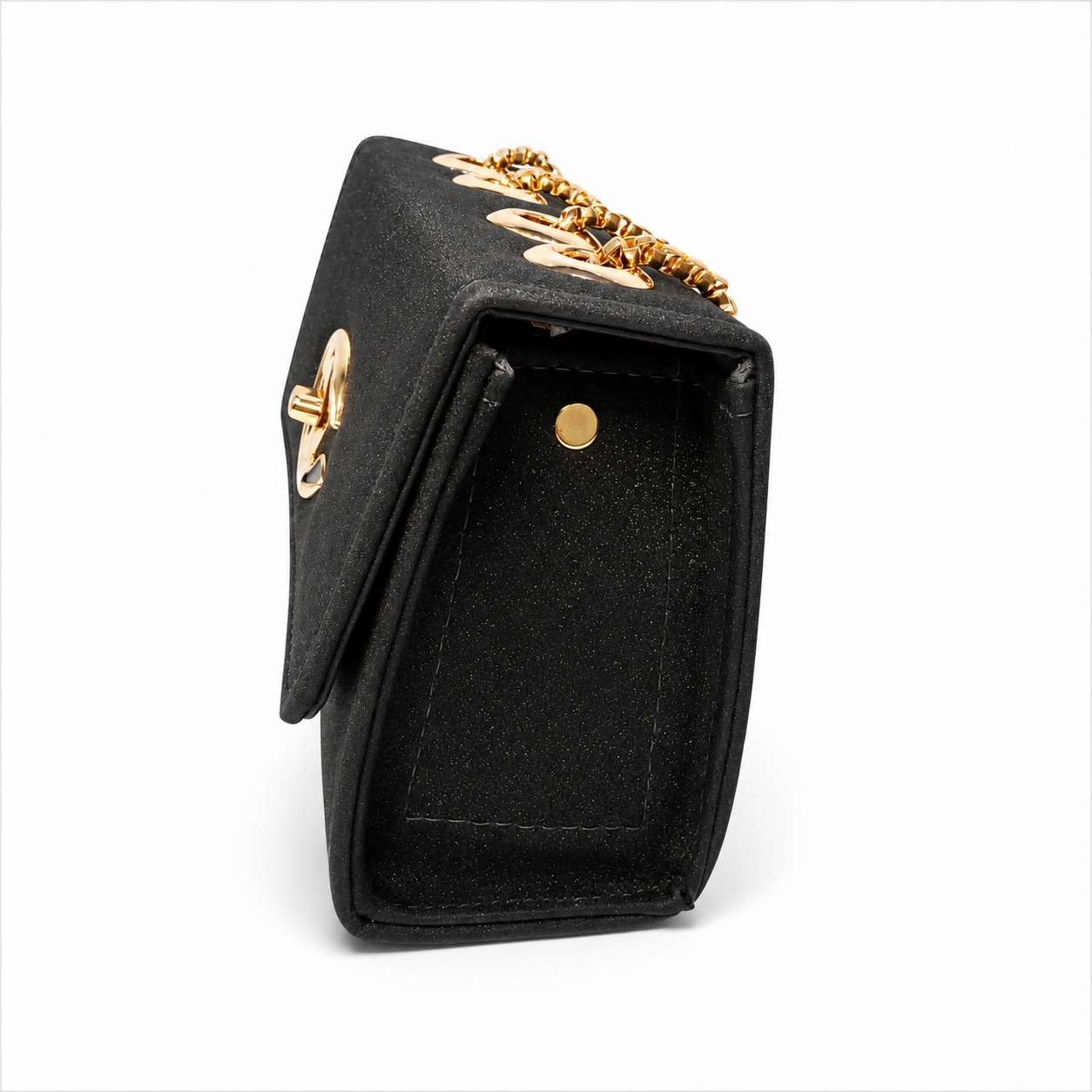 Elegant Black Women's Chain Crossbody Clutch Bag