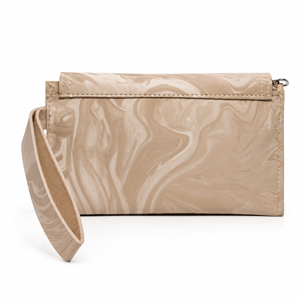 Luxury Beige Marble Pattern Crossbody Clutch Bag for Women | Premium Shoulder Purse