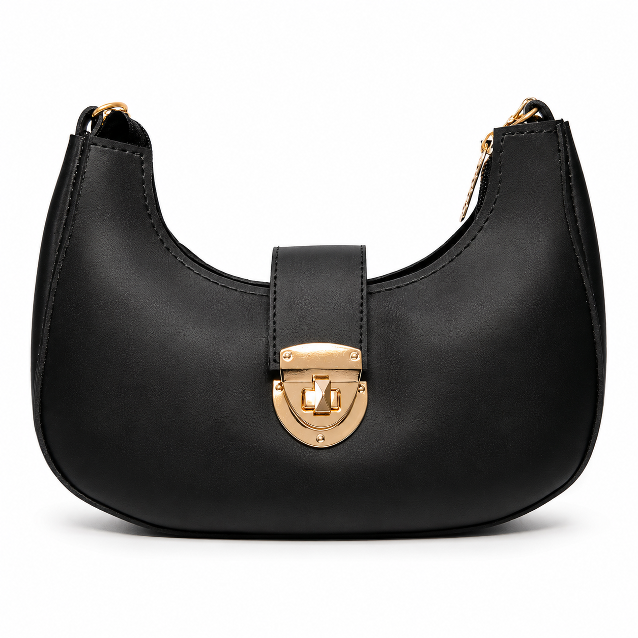 Luxury Black Crescent Shoulder Bag for Women | Premium Fashion Handbag