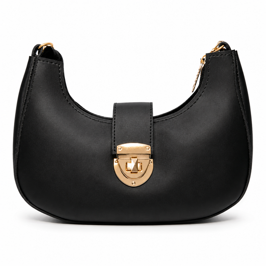 Luxury Black Crescent Shoulder Bag for Women | Premium Fashion Handbag