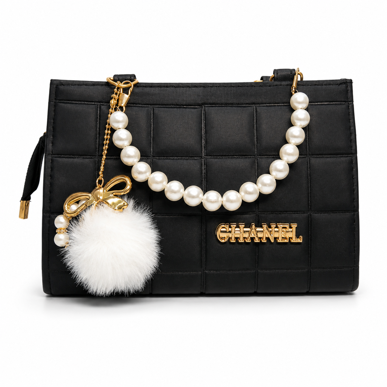 Luxury Pearl Charm Women's Shoulder Bag with Premium Leather Finish