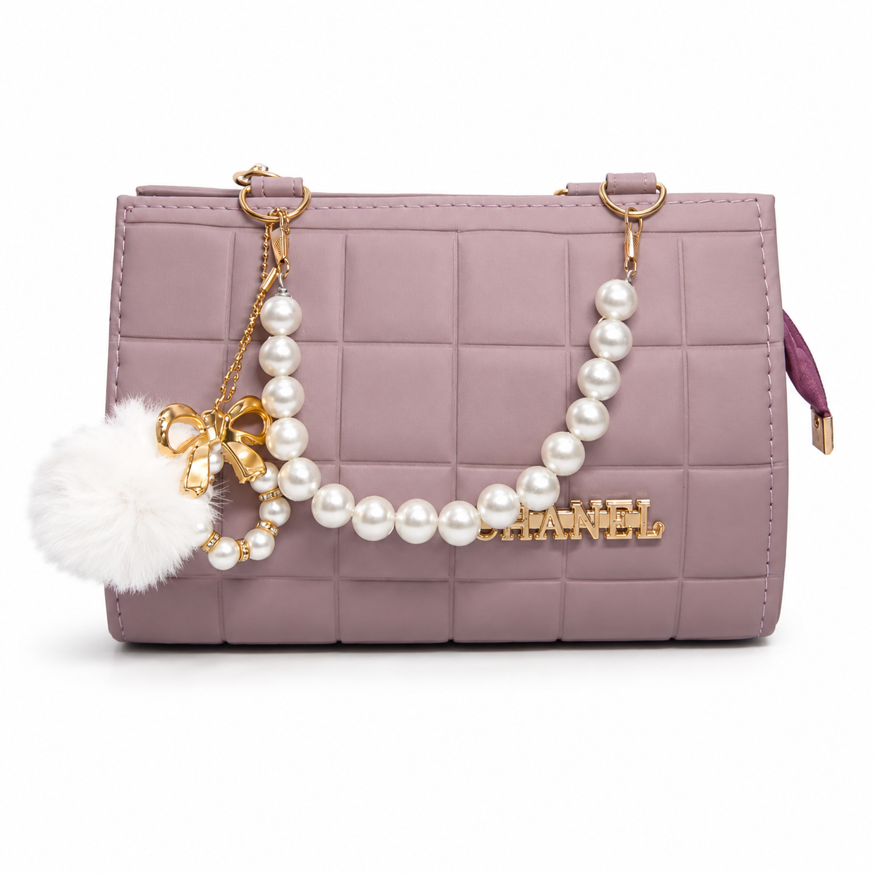 Luxury Pearl Charm Women's Shoulder Bag with Premium Leather Finish