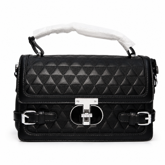 Luxury Quilted Women's Top Handle Bag with Adjustable Crossbody Strap
